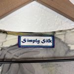 Simply Silk Watercolor Floral Sheer Long Sleeve Open Front Cardigan Size L Photo 3