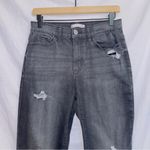 SO  Black Wash Denim High Waisted Distressed Mom Jean size 6 Photo 2