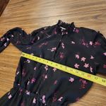 Rachel Roy floral print smocked chiffon Longsleeve elastic Waist mini Dress 2 Pink Photo 9