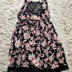 Xhilaration  Black Floral Lace Dress Size L Photo 6