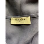 Zenana  Women's Size Large Purple 3/4 Sleeve V Neck Popover Top Blouse Photo 3