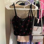Forever 21 Black & Red Cherry Tank Top Photo 1
