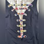 Bleu Rod Beattie Party Animal Lace-Up One-Piece Swimsuit sz 4 black EUC! Photo 3