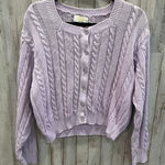 United Colors Of Benetton VTG Purple Cable Knit Cardigan Soft Cottage Fairy S Photo 0