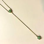 Park Lane  NWOT gold and green beaded drop long necklace Photo 4