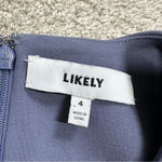 Likely Manhattan Mini Dress Bodycon Shortsleeve Crew Neck in Steel Blue Size 4 Photo 7