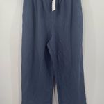 Bobeau Pull On Pants Size Medium Indigo Blue Wide Leg NWT Rayon Nylon Blend Crop Photo 12