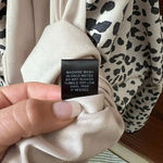 Slate + Willow  Ivory and Black Animal Cheetah Print Faux Wrap Dress Size S Photo 13