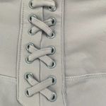 We Wore What  Dusty Blue Lace Up Biker Shorts Sz Large Athleisure Lounge Revolve Photo 3