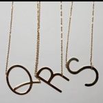Gold Initial Pendant Necklace Letters A Photo 6
