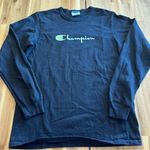 Champion  Long Sleeve Shirt Medium Black Neon Logo Photo 0