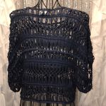 Sans Souci  S blue crochet slouch top Photo 1