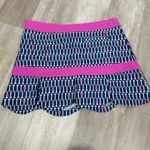 Birdies and Bows Golf Skirt Size 10 Scalloped Skort Golf Tee with bow print Blue Photo 5