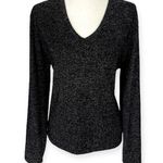 Rena Rowan Silk Metallic V Neck Sweater (Black) - XL Photo 0