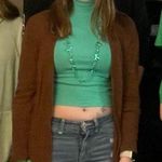 American Eagle ribbed turtleneck long sleeve cropped shirt S Photo 1