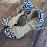 Lulus  Baby Cheetah Single Ankle Strap Heels Size 7 Shoes Photo 7