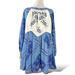 Free People Western Bohemian Patchwork Day Dreaming Mini in Indigo Blue XS NWT Photo 8