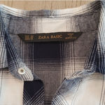 ZARA  Woman's Plaid Black & White Buttoned Shirt Photo 3