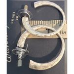 Universal Threads Universal Thread 3 Pair Hoop Earrings Gold Silver Tone Hinged Hammered New Photo 1