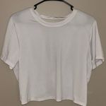 Fabletics  White Tee Crop cut out back Photo 0