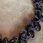 #405 Sapphire and Black Braided Bead Choker Photo 4