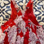 Leith Red Floral Racerback Dress Photo 3