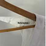 Reformation  White 100% Linen Open Back Dress Size 2 Photo 3