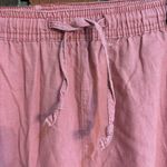 ONIA  womens pull on drawstring linen blend pants pink small Photo 2