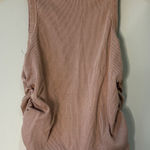 Forever 21  Ribbed Ruched Tank Top Taupe Brown Sleeveless Women's M Photo 0
