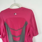 Nike  Atlanta Braves Pro Combat Dri-Fit Pink Short Sleeve Shirt Fitted Womens XL Photo 7