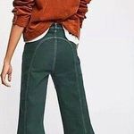 Free People Jeans Women 28R Green High Rise Foxy Flare Contrast Stitch Retro 70s Photo 1