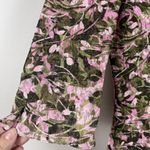 Vintage y2k Womens Collared Button Up Top M Floral Lace 3/4 Sleeve Top Cottage Size M Photo 2