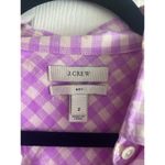 J.Crew Womens 2 Purple Gingham Boy Fit Button Down Collared Career Top Photo 1