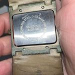 Vintage Mod Biker Leather Studded Rectangular Watch (needs battery) Brown Photo 6