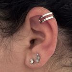 Sam Edelman NEW - Silver Double Line Ear Cuff Minimalist Chic Trendy Design Photo 1