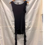 LIONESS  Opulence Mini Dress Onyx Small Ruffle Fairy Goth Fairy Photo 4