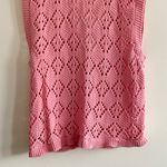 Vintage Lener Pink Knitted Sleeveless V Photo 5