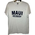 Gildan Maui - Aloha State white short sleeve graphic t-shirt Photo 0