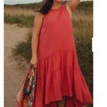 Anthropologie  Maeve Marlene Tiered Maxi Dress Medium Pink Oversized Sleeveless Photo 13