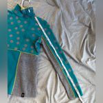 Neve 1/4 Zip Sweater Merino Wool Blend Womens Pullover XS Nordic Ski Artsy Blue Photo 9