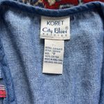 Cottagecore Boho Lattice Cutout Vintage Denim Vest Koret City Blue Petites Size undefined Photo 3