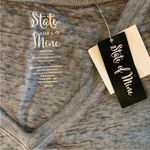 State of Mine Weekend Tee VNeck Gray  Lightweight Cotton Tshirt Womens Small Photo 3