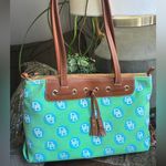 Dooney & Bourke AS NEW🔥AUTHENTIC  Leather/signature canvas zip top Shoulder Photo 1