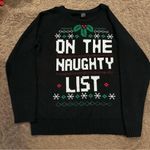 ❤️LOL Vintage Ladies L “On the Naughty List” Christmas Sweater CLEARANCE Black Size L Photo 0