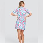 TAIL NWT Zaya UPF 50+ Flamboyance Printed Half Sleeve Tennis Golf Dress Size S Blue Photo 2