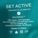 Set Active  Sportbody Round Neck Racerback Athletic Workout Sports Bra Top Sz XS Photo 2