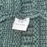 Authentic C.C Beanie Women’s Green Slouchy Cable Knit Faux Fur Pom Hat Winter Photo 3