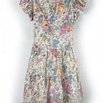 SEA NEW YORK Ines Pastel Floral Keyhole Mini Dress Ruffles Size 2 Photo 3