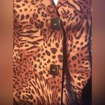 Joan Rivers Animal Print Browns And orange Square Gold Buttons Size 3 X Photo 4