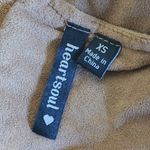 Heart soul Faux Suede Tan Lace up Sides Dress Photo 5